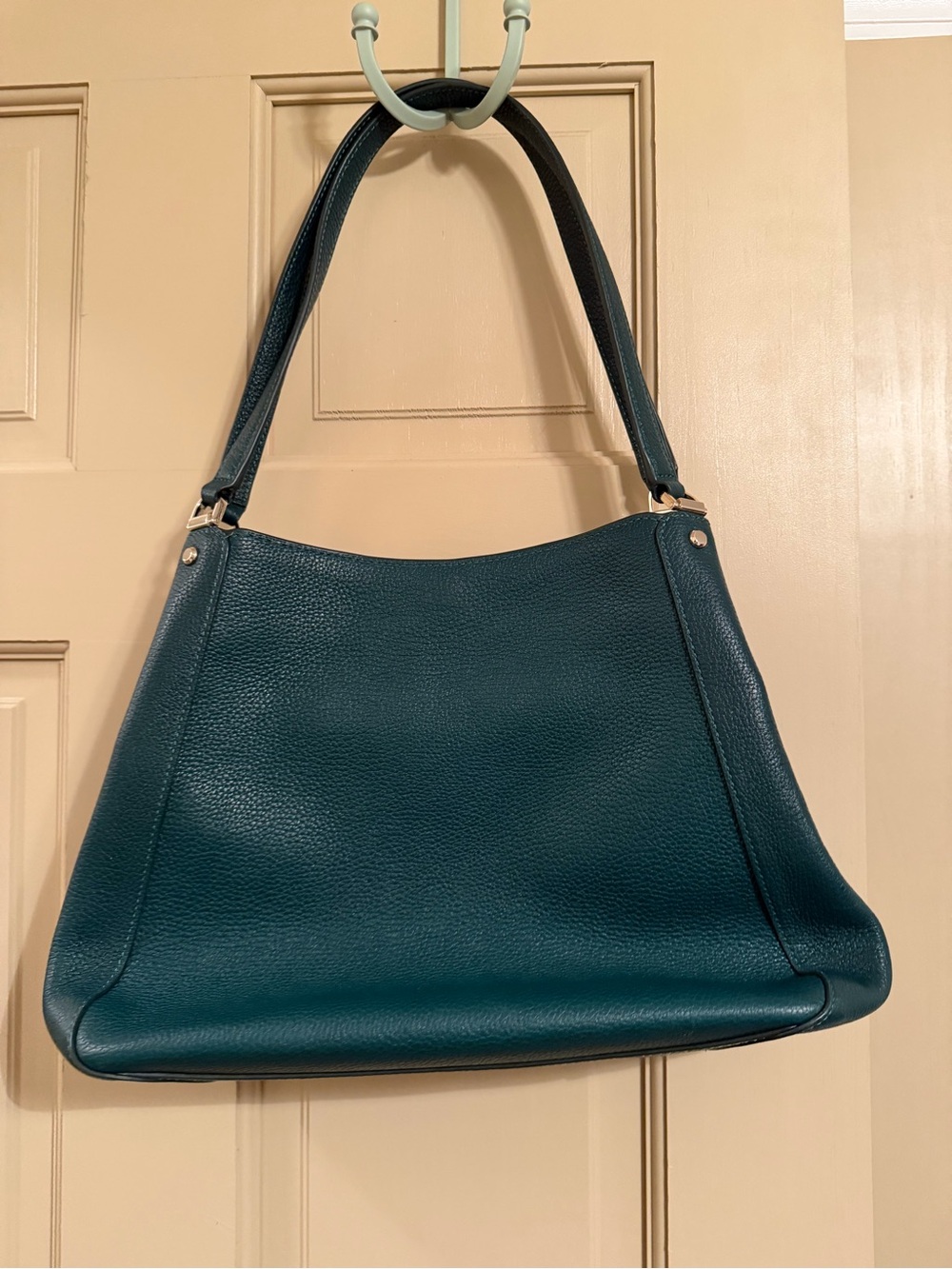 kate spade Teal Green Pebble Leather Shoulder Bag - Picture 2 of 13